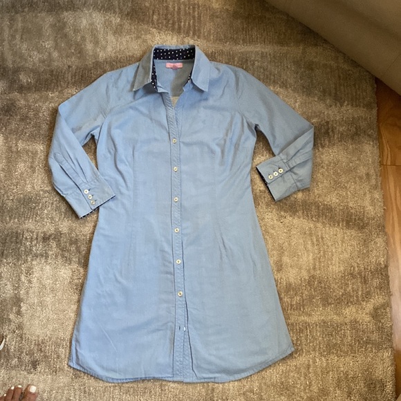 Lilly Pulitzer Button Down Poplin Shirt Dress Sz 6 see measurements - Picture 5 of 17